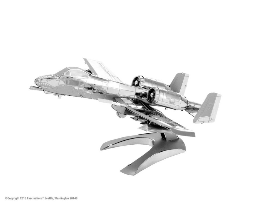 Metal 3D Models * | Fascinations Metal Earth A-10 Warthog Airplane 3D Metal Model Kit Promotions