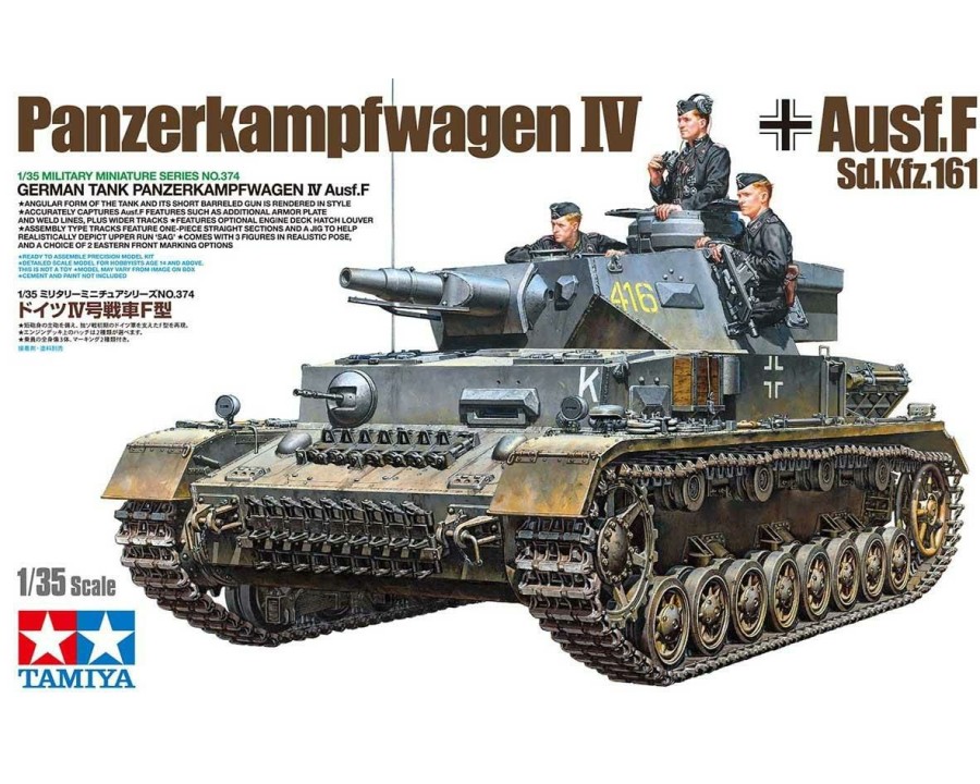 Plastic * | Tamiya 1/35 German Tank Panzerkampfwagen Iv Ausf.F Model Kit Discount Store