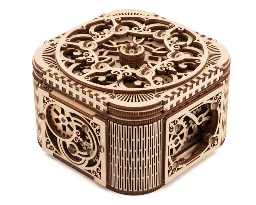 Wood * | Ugears Treasure Box Wooden 3D Model Clearance