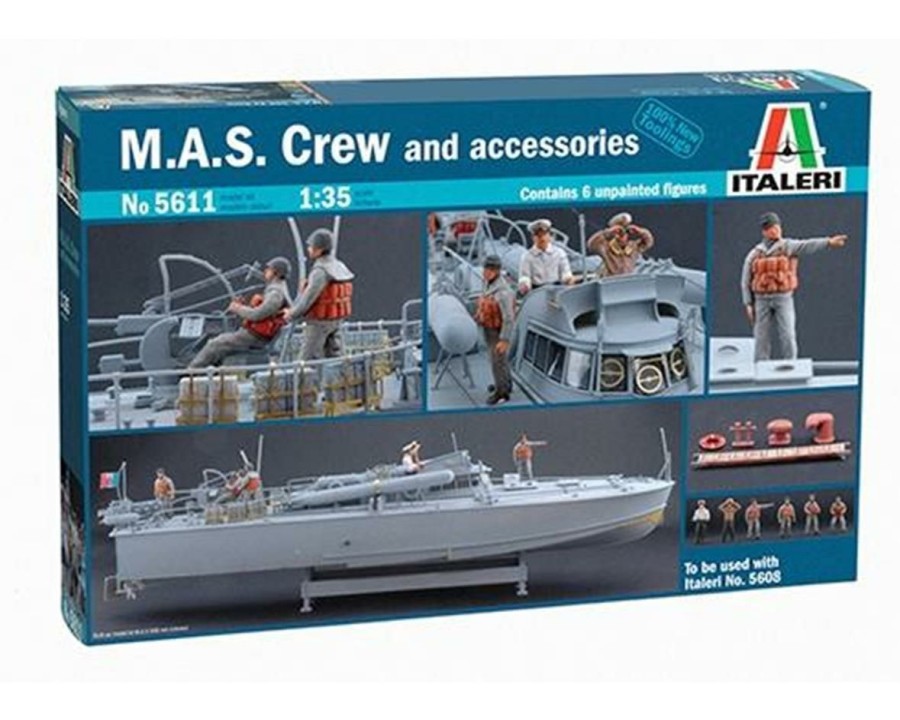 Plastic * | Italeri Models 1/35 M.A.S. Boat Crew/Accessories Latest