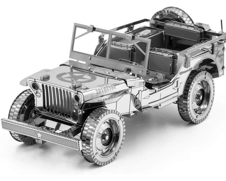 Metal 3D Models * | Fascinations Metal Earth Iconx Willys Mb 3D Metal Model Kit Classical