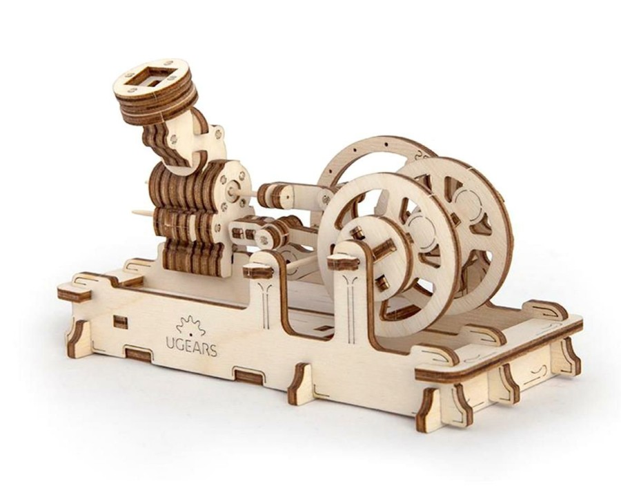 Wood * | Ugears Pneumatic Engine Mechanical Wooden 3D Model Latest