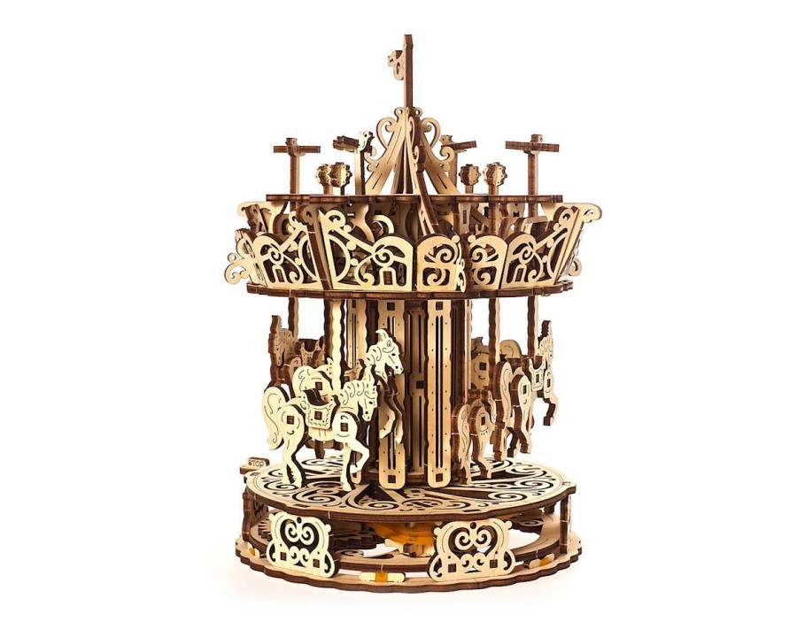 Wood * | Ugears Carousel Wooden 3D Model Discounts