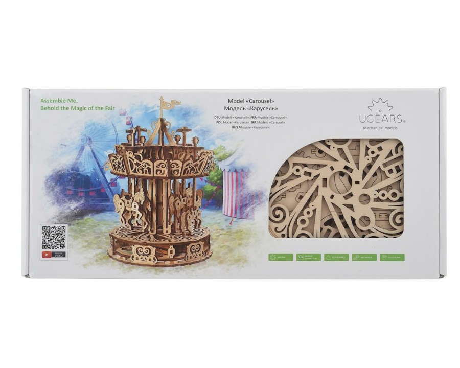 Wood * | Ugears Carousel Wooden 3D Model Discounts