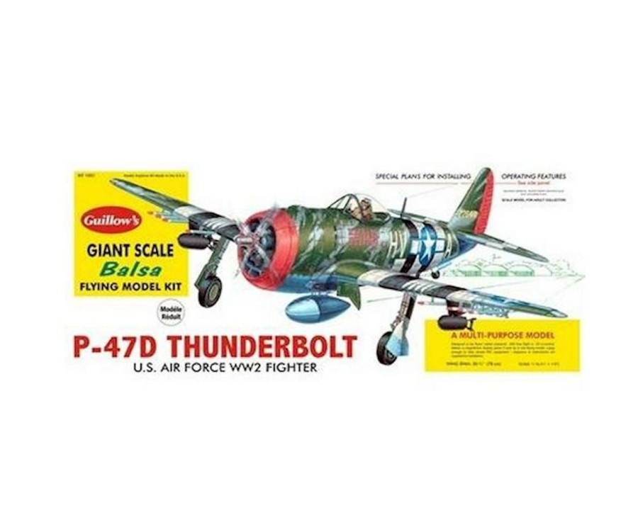 Rubber Powered * | Guillow P47D Thunderbolt New