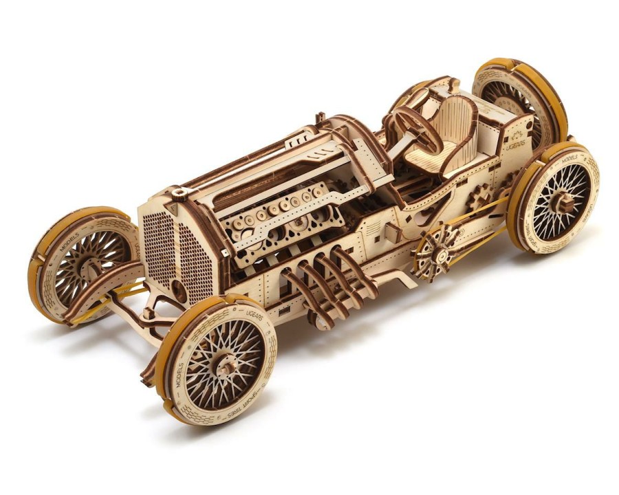 Wood * | Ugears U-9 Grand Prix Car Wooden 3D Model Discounts