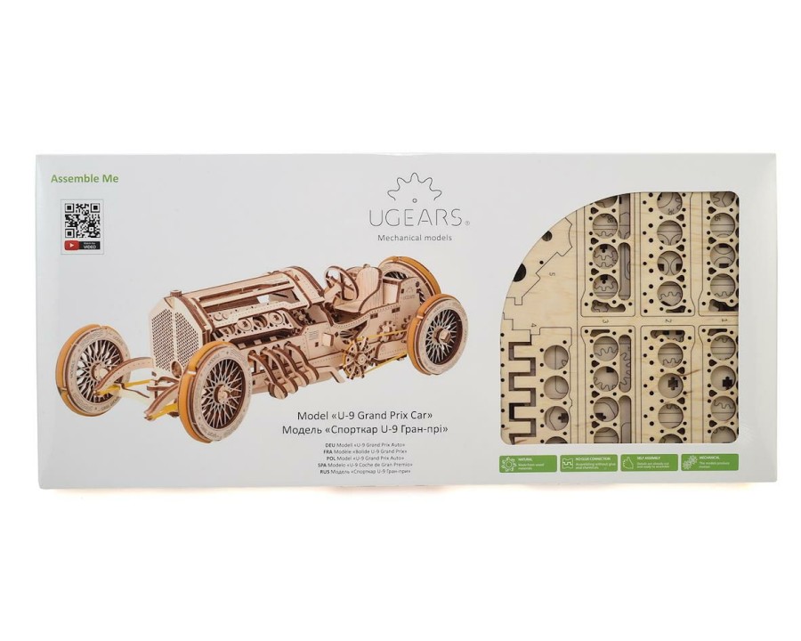 Wood * | Ugears U-9 Grand Prix Car Wooden 3D Model Discounts