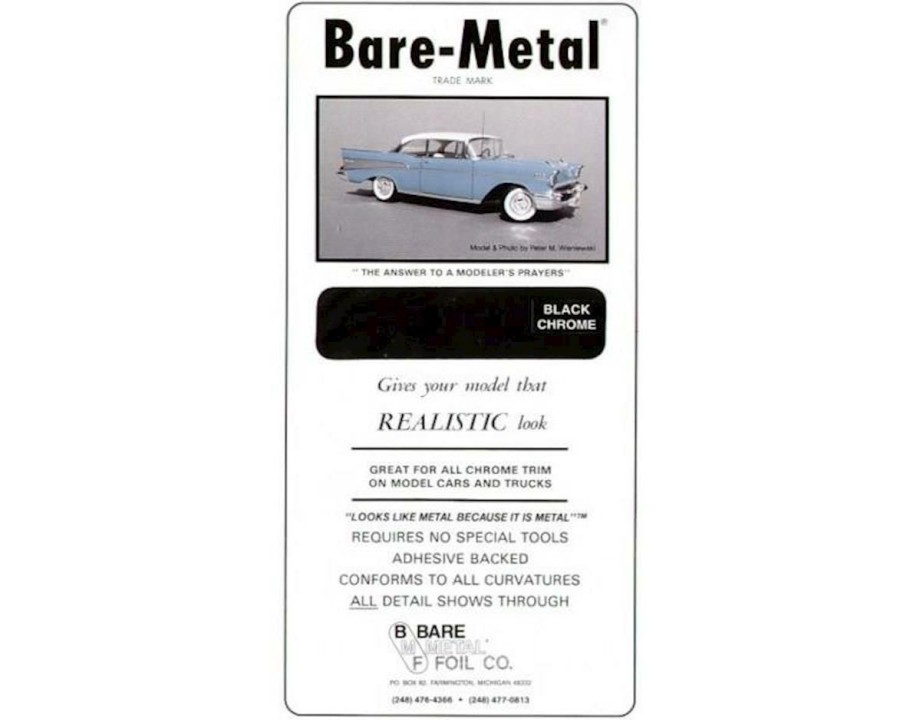 Paints & Supplies * | Bare Metal Foil Co 003 6 11 Thin Sheet Black Chrome Foil Online Sale