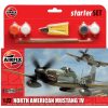 Plastic * | Airfix 1/72 P51D Mustang Fighter Small Starter Offering Discounts