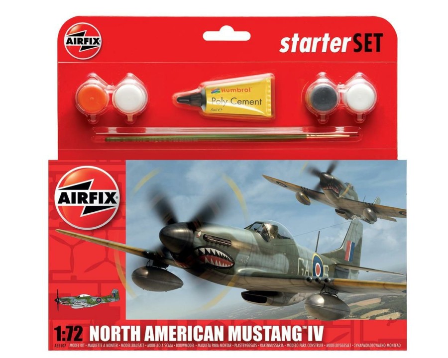 Plastic * | Airfix 1/72 P51D Mustang Fighter Small Starter Offering Discounts