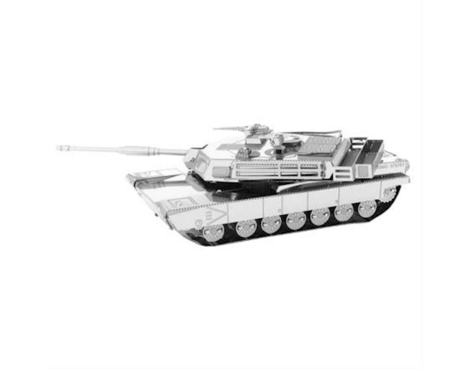 Metal 3D Models * | Fascinations Metal Earth M1 Abrams Tank 3D Metal Model Kit Discount Store