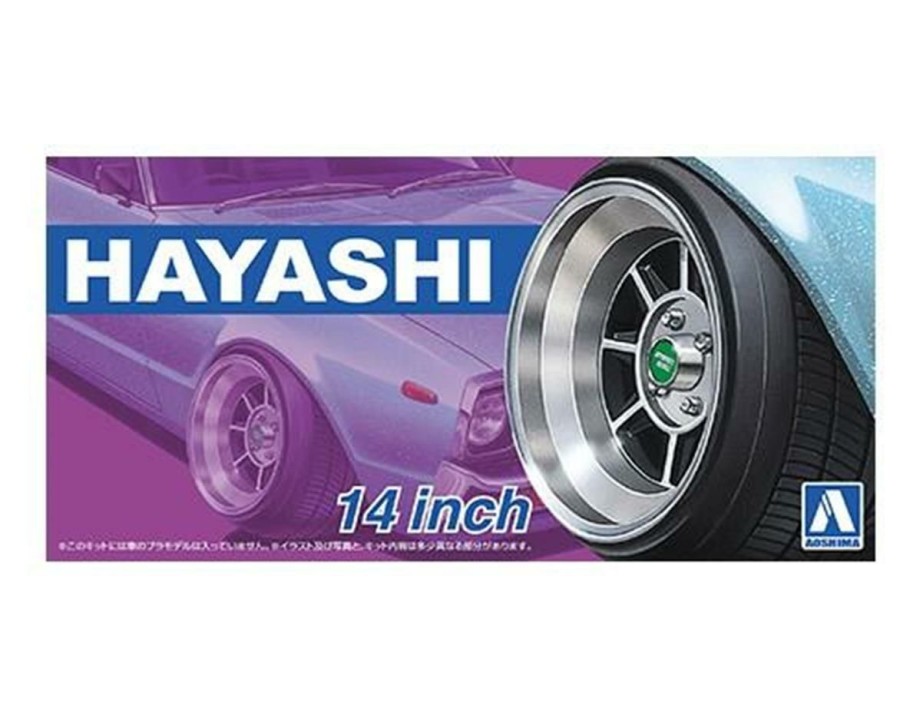 Plastic * | Aoshima 1/24 Hayahi 14 Tire Wheel Set 4 Discount Store