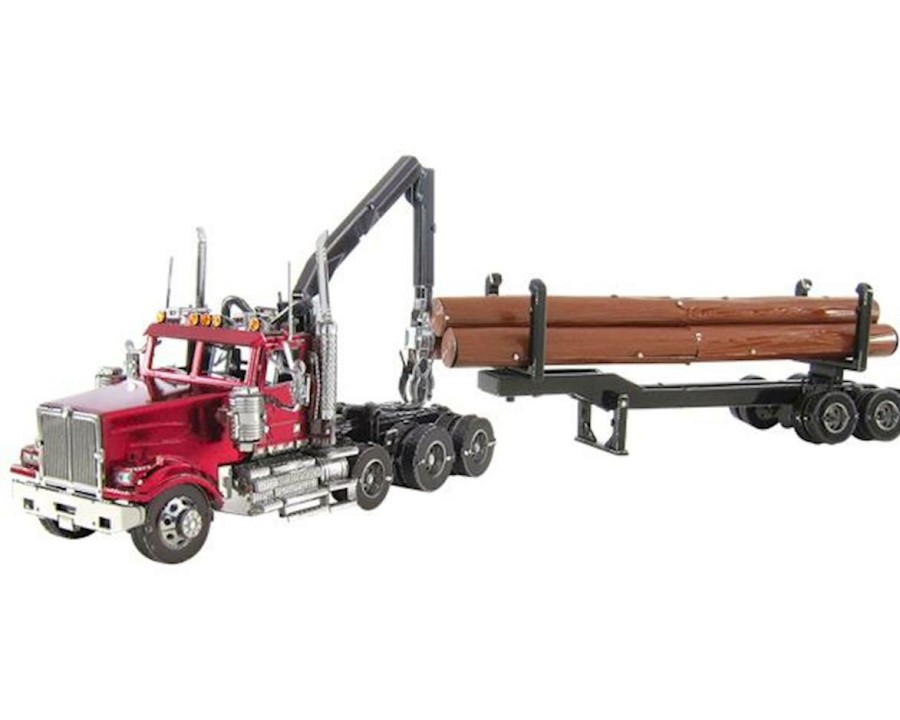 Metal 3D Models * | Fascinations Western Star 4900 Log Truck And Trail Best-Selling