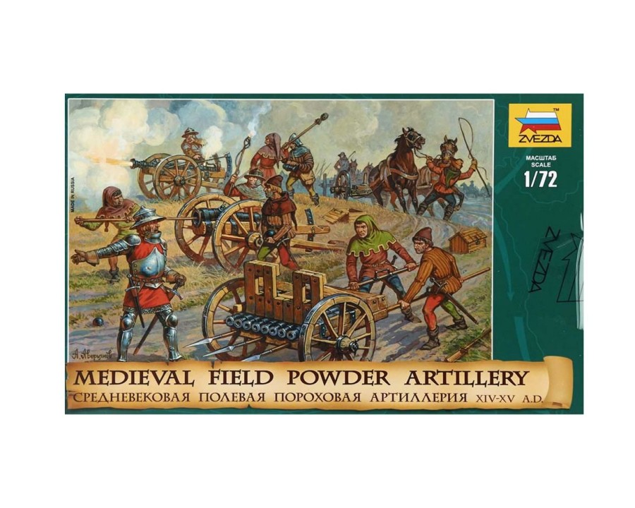 Plastic * | Zvezda 1/72 Medieval Fieldpowderartilunitxiv-Xv Outlet Sale