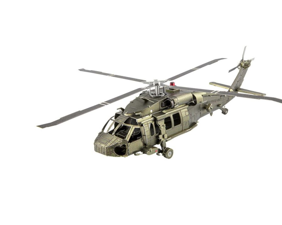 Metal 3D Models * | Fascinations Black Hawk Helicopter Metal Earth Outlet Sale