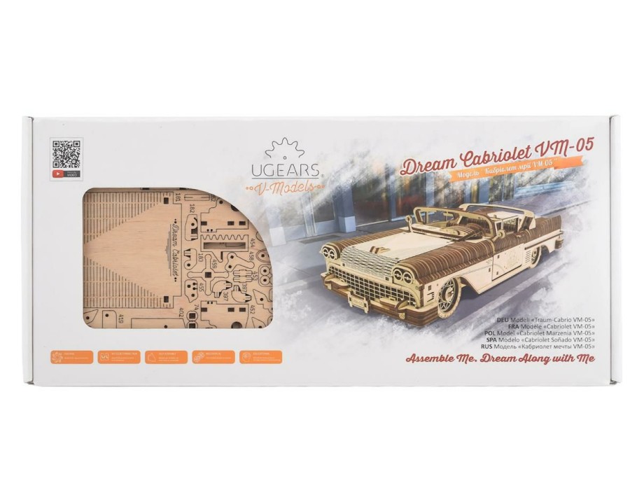 Wood * | Ugears Dream Cabriolet Wooden 3D Model Kit Discounts