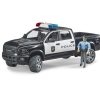 Diecast * | Bruder Toys Ram2500 Police/Policeman/Lights Online Sale