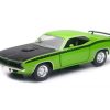 Diecast * | New Ray 1/24 Plymouth Cuda Green Latest