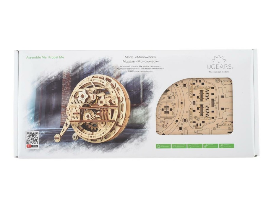 Wood * | Ugears Monowheel Wooden 3D Model Kit Offering Discounts