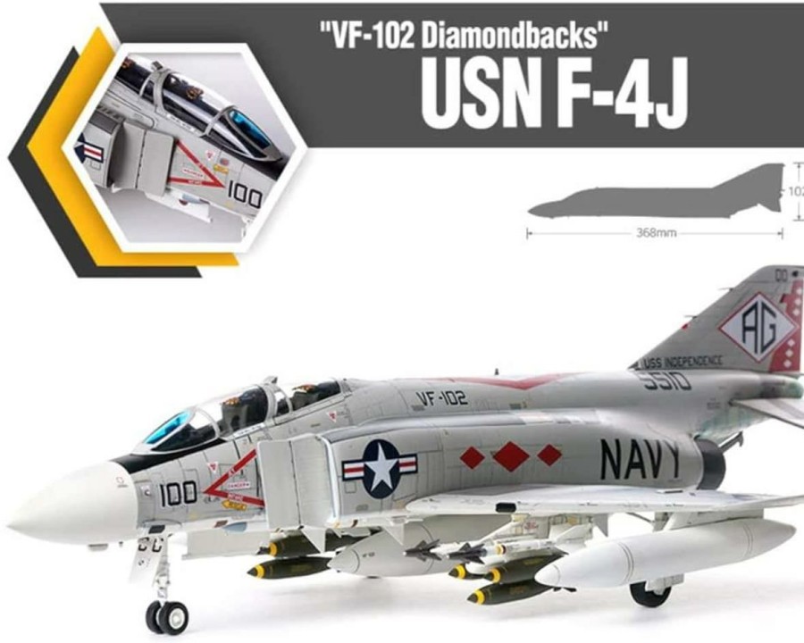 Plastic * | Academy/Mrc 1/48 F4J Vf102 Diamondbacks Usn Fighter Classical