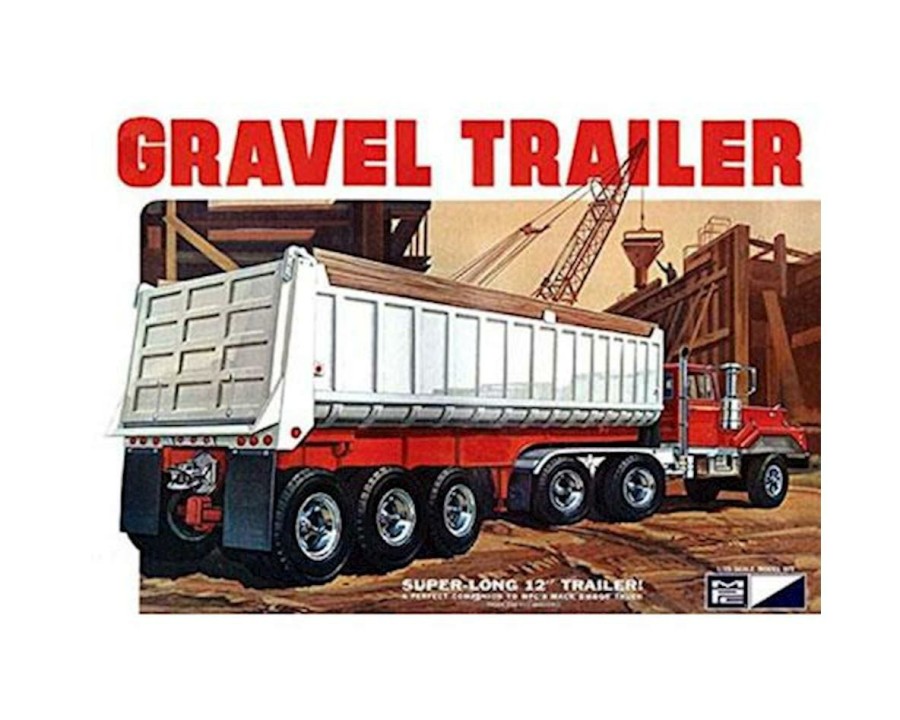 Plastic * | Round 2 Mpc 1/25 3 Axle Gravel Trailer Model Kit Outlet Sale