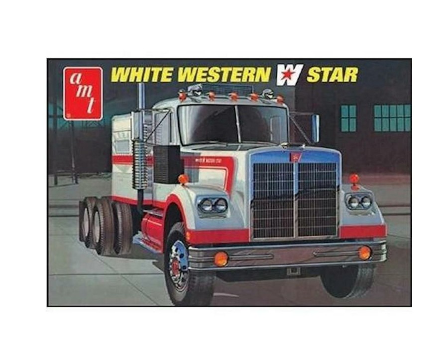 Plastic * | Amt 1/25 Western Star Semi Tractor, White Top Sellers