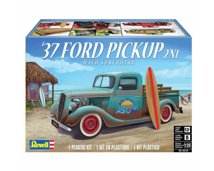 Plastic * | Revell 1/25 37 Ford Pickup 2 N 1 With Surfboard Discounts