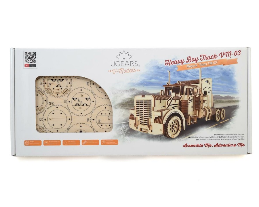 Wood * | Ugears Heavy Boy Truck Vm-03 Wooden 3D Semi Model Promotions