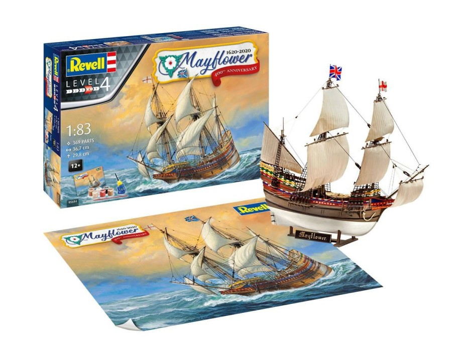 Plastic * | Revell Germany 1/83 Mayflower Sailing Ship W/Paint Glue Online Sale