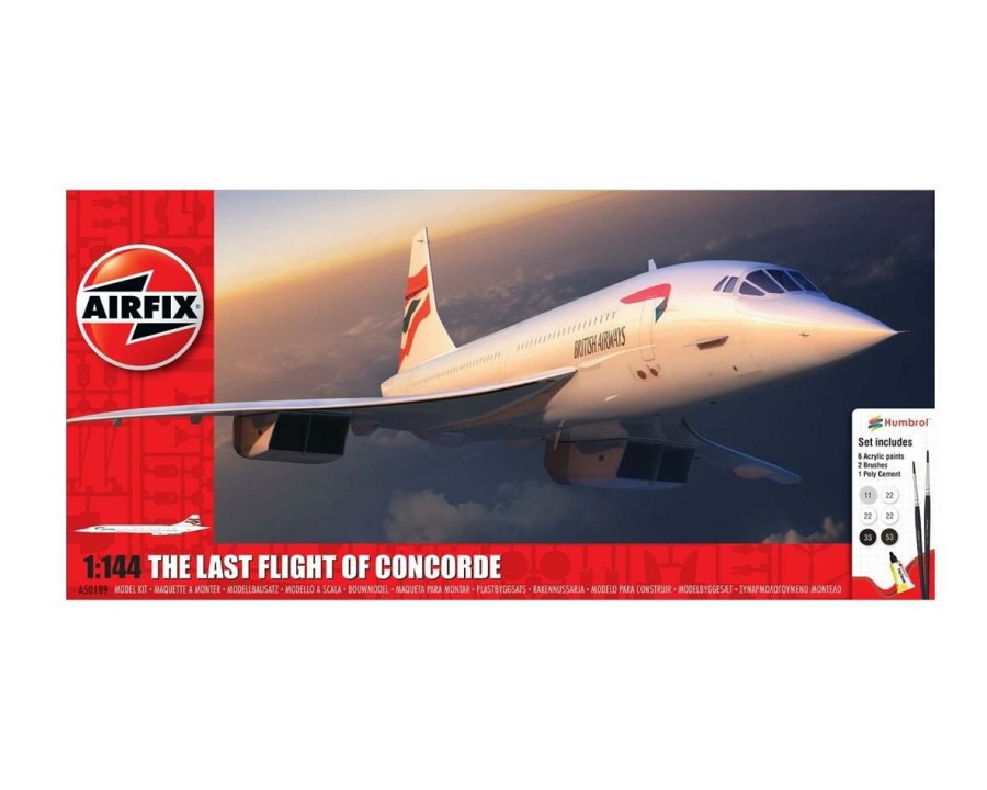 Plastic * | Airfix 1/144 Concorde Airliner W/Paint+Glue Discounts