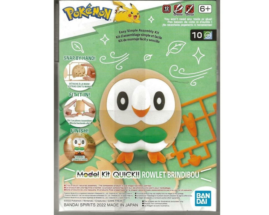 Plastic * | Bandai #10 Rowlet "Pokemon", Bandai Top Sellers