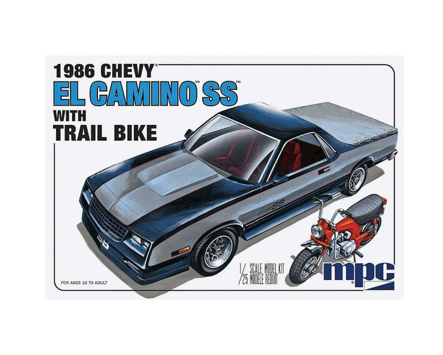 Plastic * | Round 2 Mpc 1/25 1986 Chevy El Camino Ss W/Dirt Bike Discounts