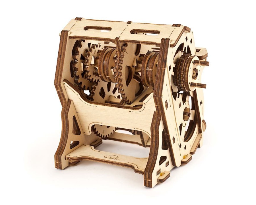 Wood * | Ugears Stem Lab Gearbox Wooden 3D Model Best-Selling